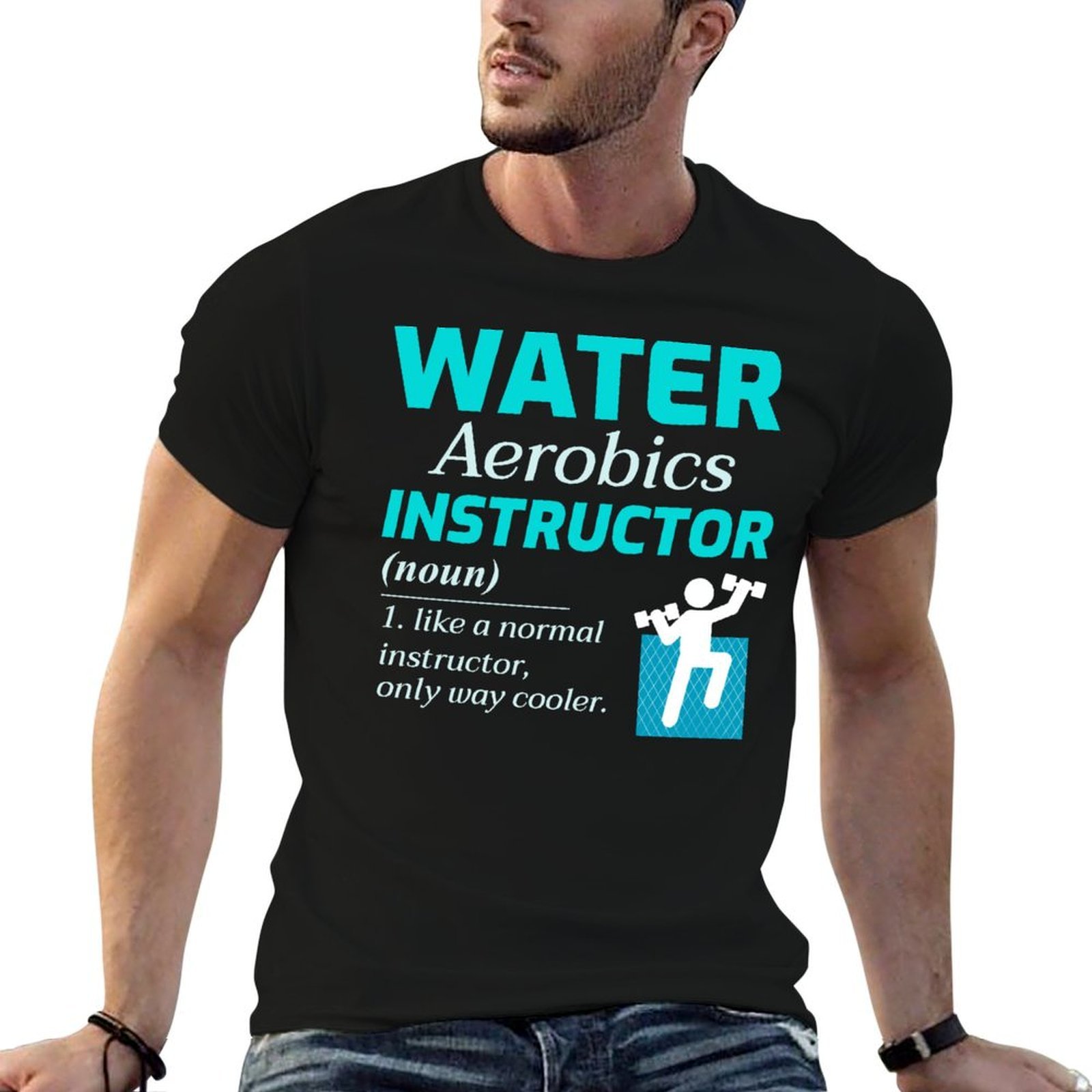 Aquatic Aerobics - T-Shirt d'instructeur d'aérobic aquatique, d'entraînement aquatique,
